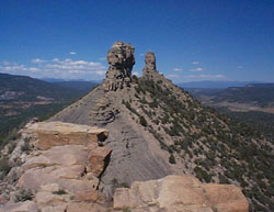Chimney Rock spires near Pagosa Springs